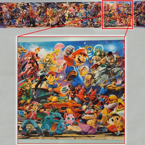 8 foot Super Smash Bros. Ultimate Mural Everyone Is Here! banner tapestry flag - Picture 8 of 10